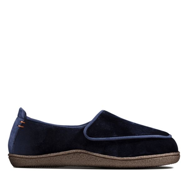 Clarks Womens Home Charm Slippers Navy | CA-8971235